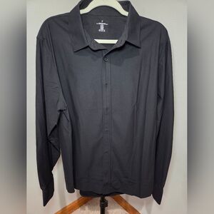 Fabletics The Don Long Sleeve Button Up (Classic Fit) Mens Large Black